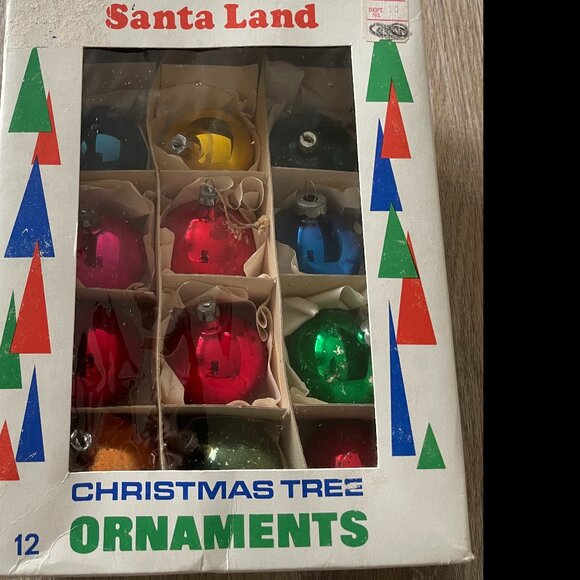 Vintage Glass Tree Ornaments in Box(12) - Picture 1 of 3